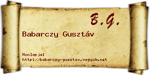 Babarczy Gusztáv névjegykártya