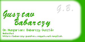 gusztav babarczy business card